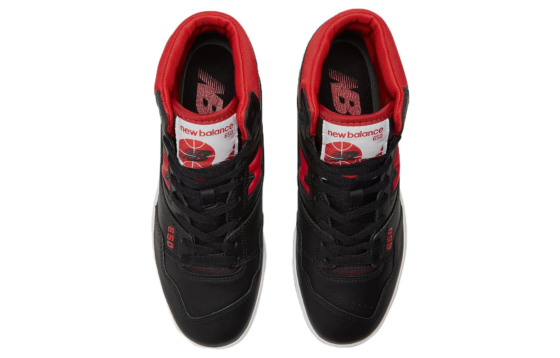 Ретро баскетбольные кроссовки New Balance 650 Black Red - изображение 4