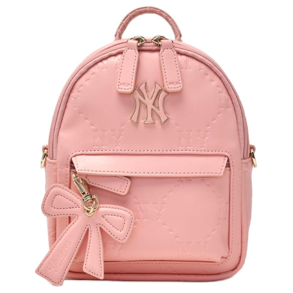 Рюкзак MLB Artificial Leather Backpack Mini Version Baby Pink MLB Искусственная кожа Рюкзак Мини-версия Малыш Розовый - изображение 1