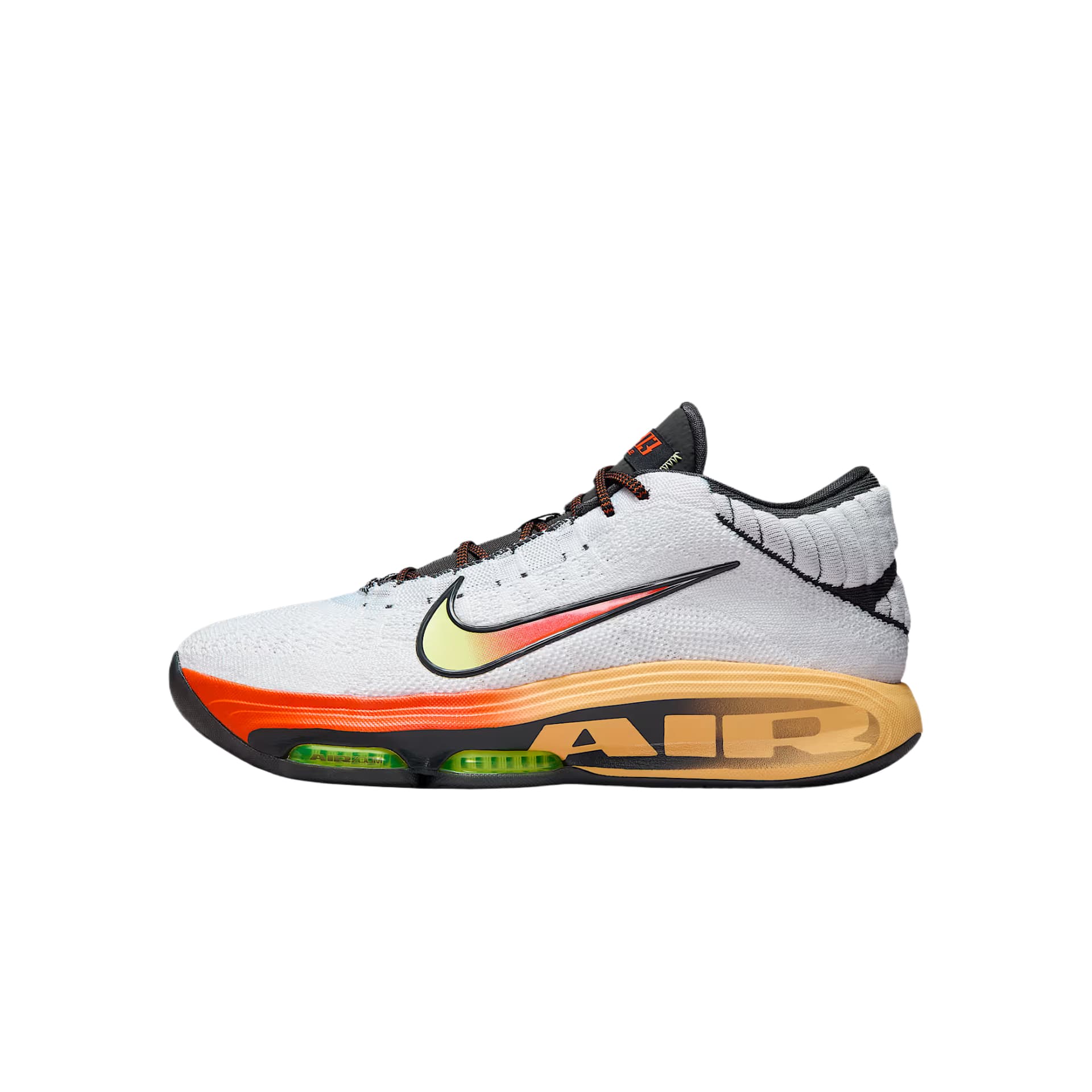 Кроссовки для баскетбола NIKE GT Hustle 3 Устойчивые к истиранию MID Баскетбольные кроссовки Мужские Белый Оранжевый - изображение 1