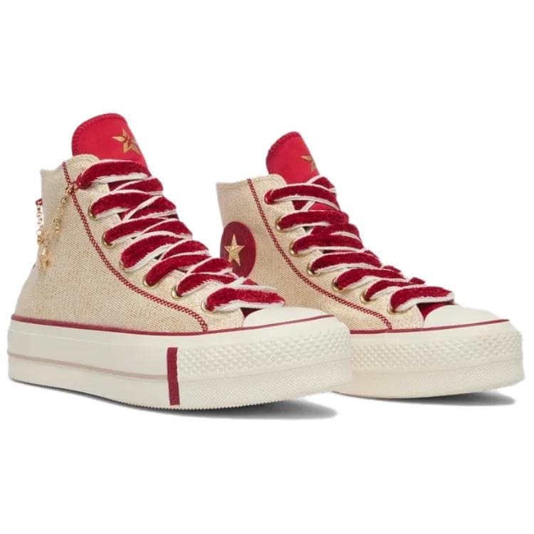 Кеды Converse All Star Lift удобные универсальные износостойкие легкие Хай-топы Кеды женские Ярко-красный - изображение 3