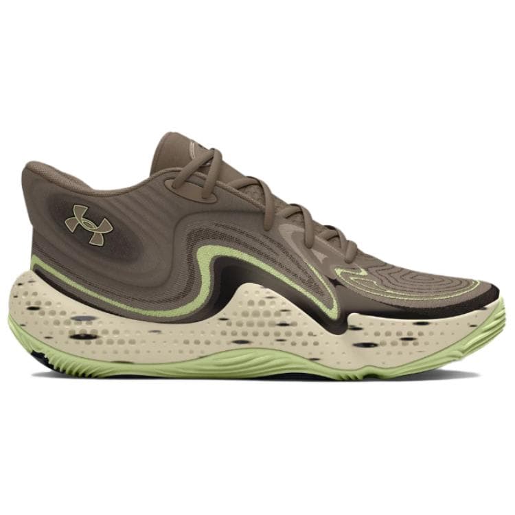 Кроссовки для баскетбола Under Armour Spawn 6 противоскользящие устойчивые к истиранию низкие баскетбольные кроссовки унисекс коричневый серый - изображение 2