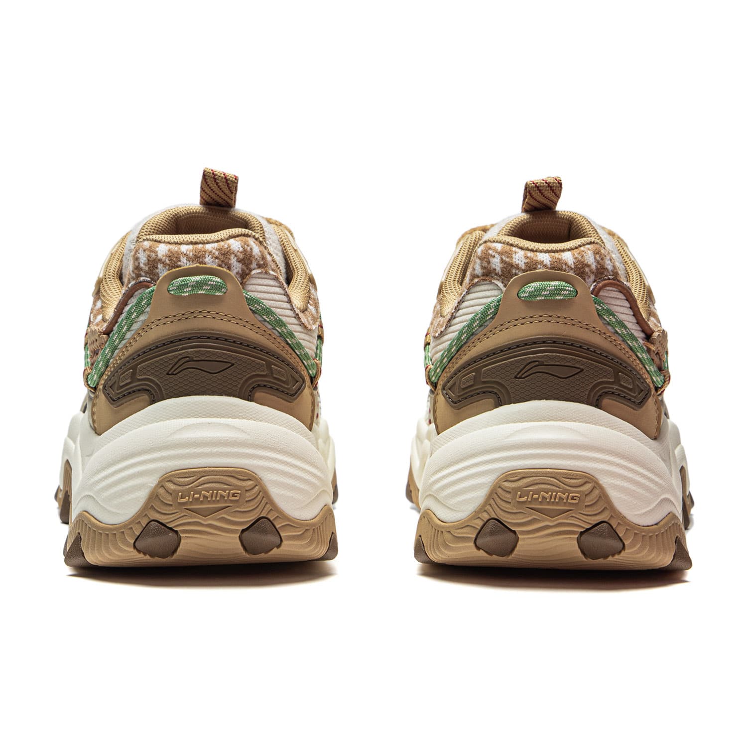 Кроссовки Li-Ning Кошачья лапа Lite 2 Пряничный человечек Классические ретро кроссовки на толстой подошве с амортизацией Противоскользящая износостойкая Женские лоу-топы Бежевый - изображение 6
