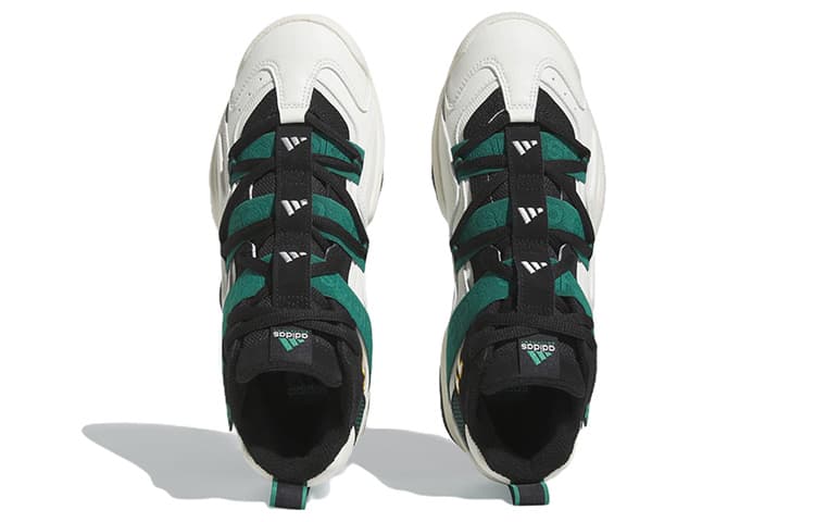 Ретро баскетбольные кроссовки adidas Top Ten 2000 White Black Green - изображение 5