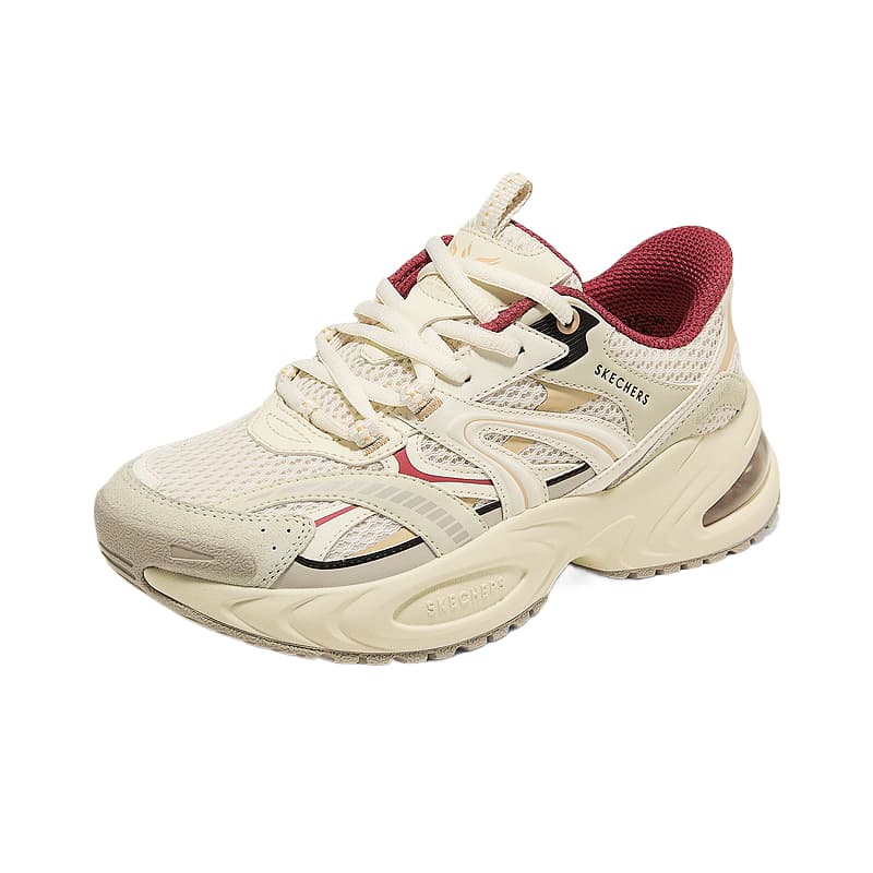 Кроссовки Skechers Дышащий Термический Увеличивающий Высоту Низкий Топ Кроссовки с Маслянистой Подошвой Женские Айвори - изображение 3