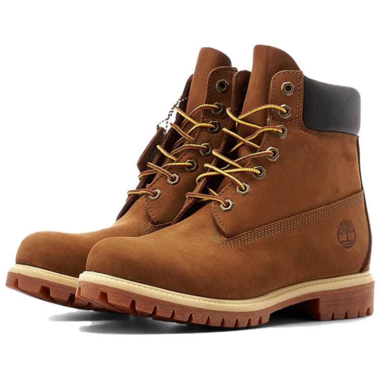 Сапоги Timberland Premium Leather Ботильоны Мужские Коричневые - изображение 3