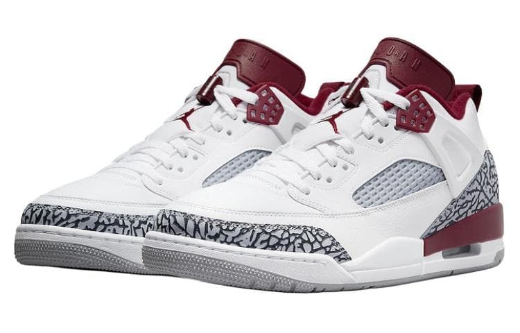 Ретро баскетбольные кроссовки Jordan Spizike Low White Red - изображение 3