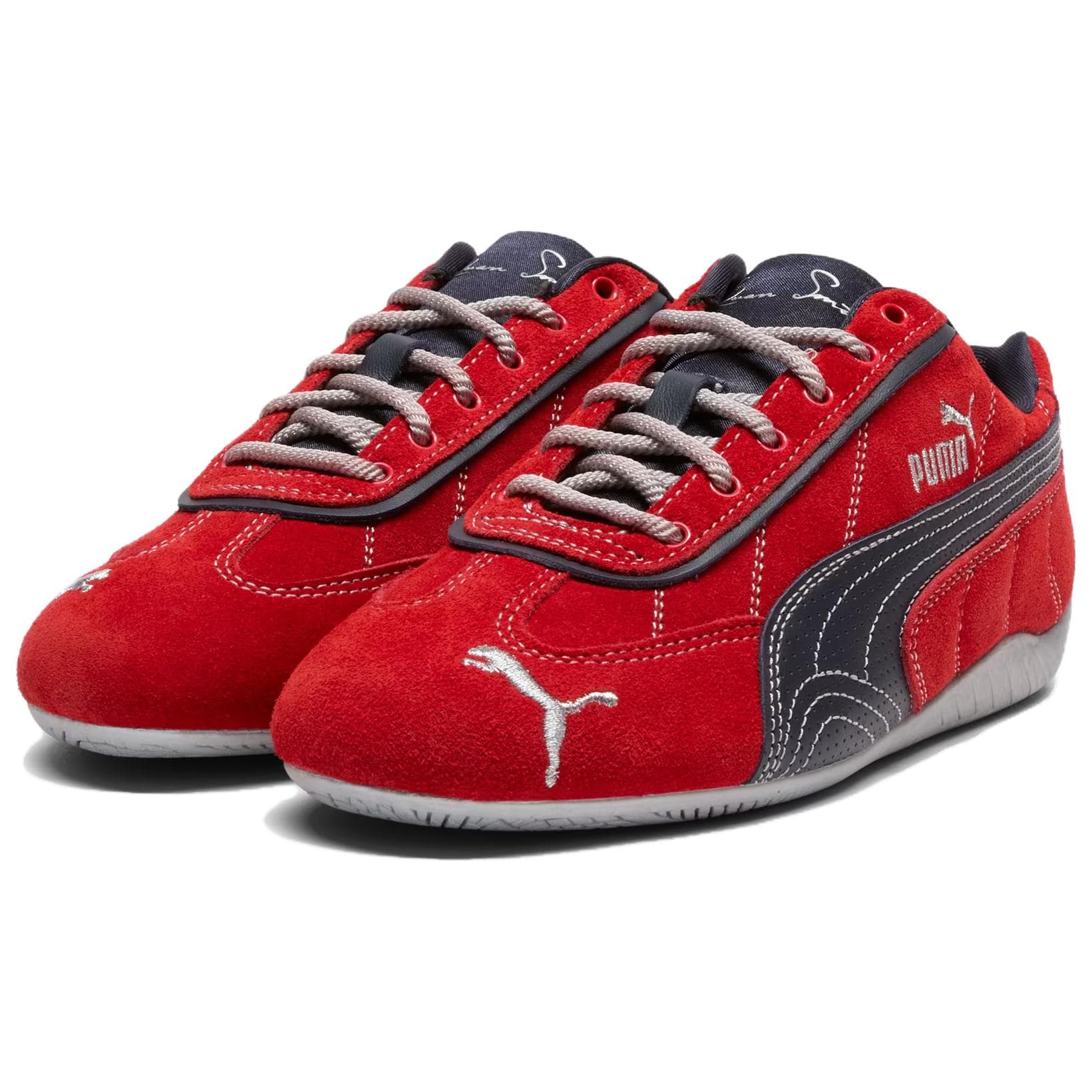 Кроссовки для спортзала Laquan Smith X PUMA Speedcat Low Тренировочные кроссовки Женские Красные - изображение 3
