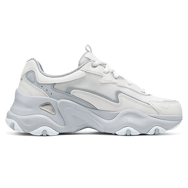 Кроссовки Skechers D'LITES 5,0 Высота Увеличивающие Низкие Кроссовки с Толстой Подошвой Женские Белые - изображение 2