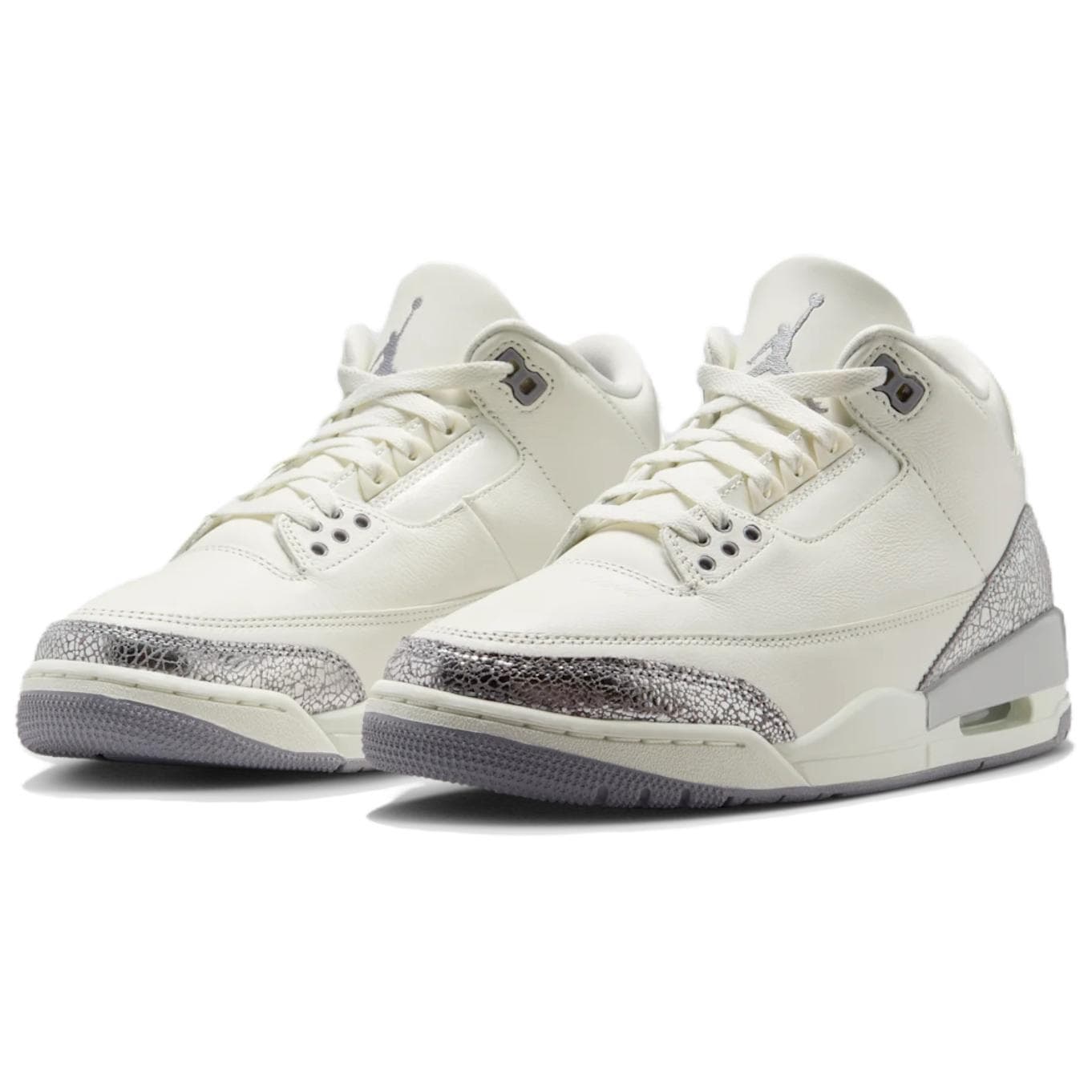 Ретро баскетбольные кроссовки Air Jordan 3 "Metallic Silver" - изображение 3