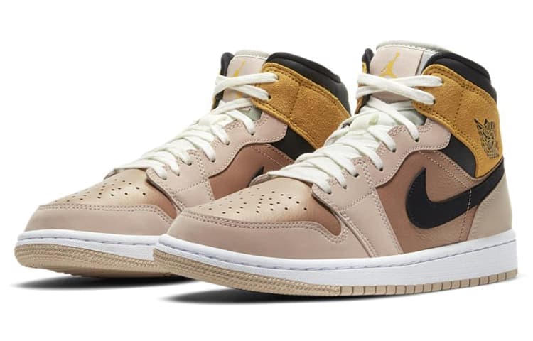Ретро баскетбольные кроссовки Jordan Air Jordan 1 Mid SE "Particle Beige" - изображение 3