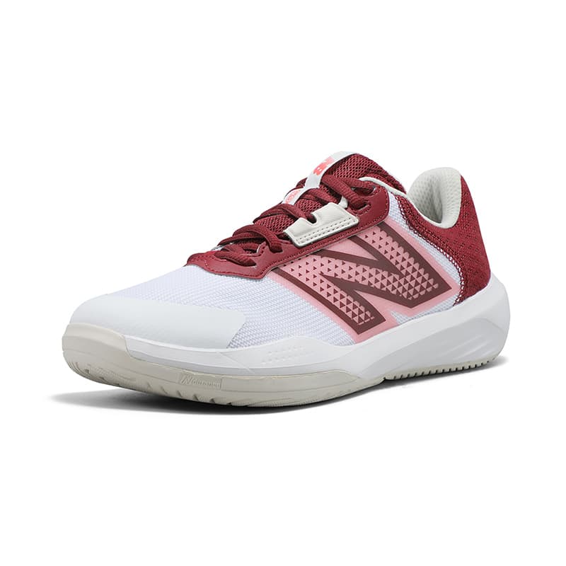 Кроссовки для тенниса New Balance NB 696 V6 Устойчивые к истиранию Дышащие Низкие Кроссовки для тенниса Женские Белые Красные - изображение 2