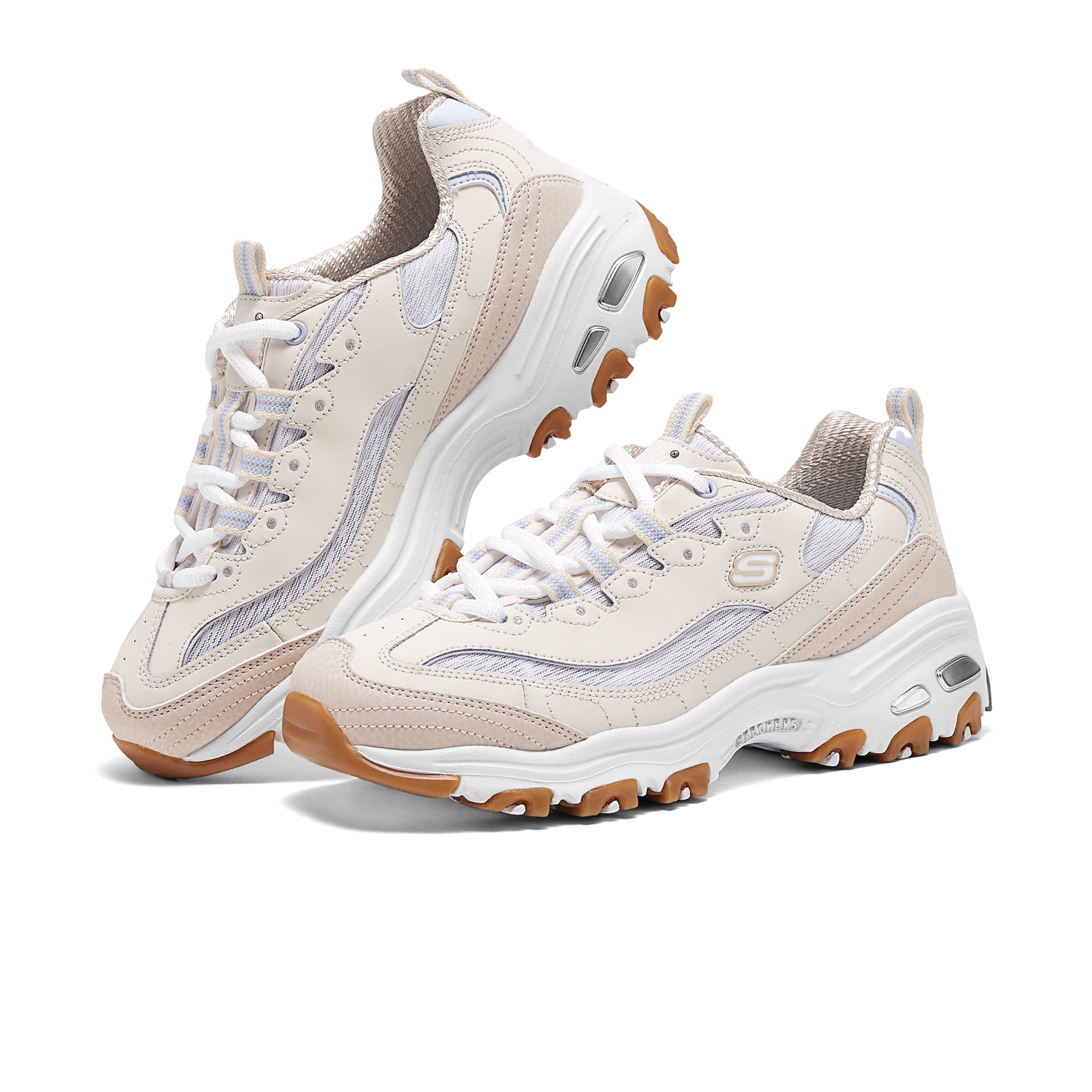 Кроссовки Skechers D'Lites Low Top массивные кроссовки женские бежевые - изображение 3