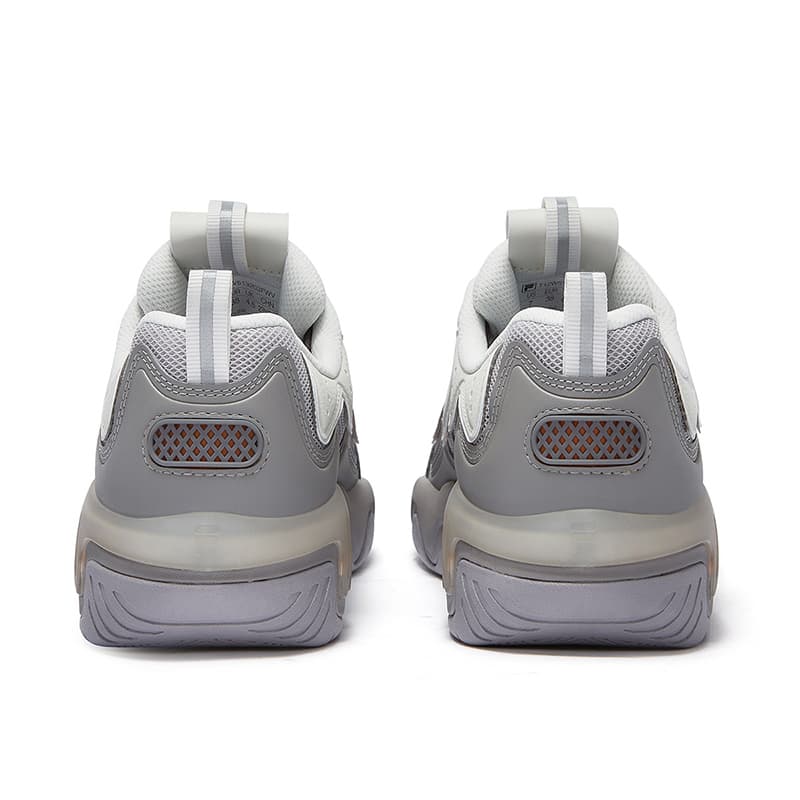 Кроссовки для баскетбола FILA FUSION SHOCK Устойчивые к истиранию Низкие Баскетбольные Кроссовки Женские Туманный Серый - изображение 4