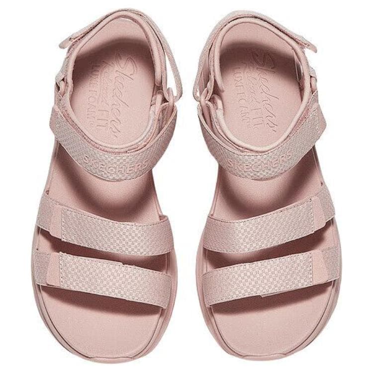 Шлёпанцы Skechers Modern Comfort One Шнуровые Сандалии Женские Нежно-Розовые - изображение 4