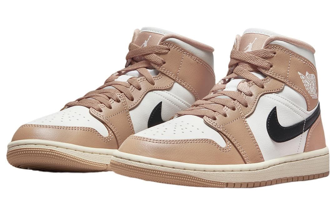 Ретро баскетбольные кроссовки Jordan Air Jordan 1 Mid Light Brown - изображение 3