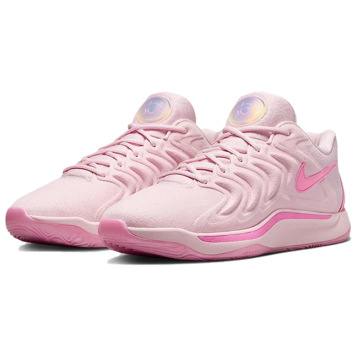 Кроссовки для баскетбола Nike KD 17 Противоскользящие устойчивые к истиранию низкие баскетбольные кроссовки унисекс розовые - изображение 3