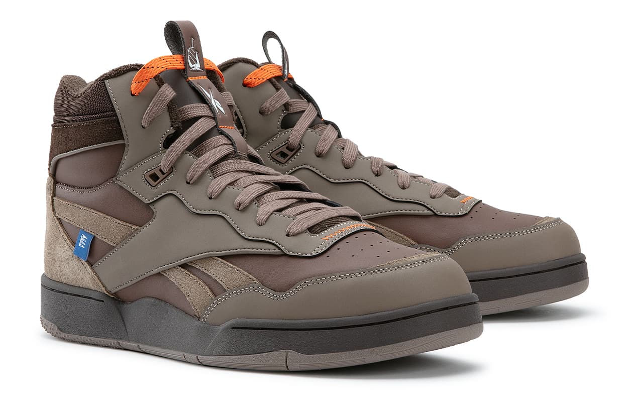 Ретро баскетбольные кроссовки Nautica x Reebok BB4000 II MID Brown - изображение 2