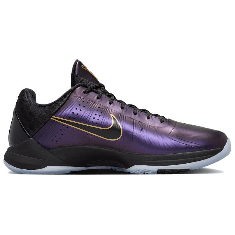 Кроссовки для баскетбола Nike Zoom Kobe 5 Low Баскетбольные кроссовки Унисекс Черный Фиолетовый Золото - изображение 4