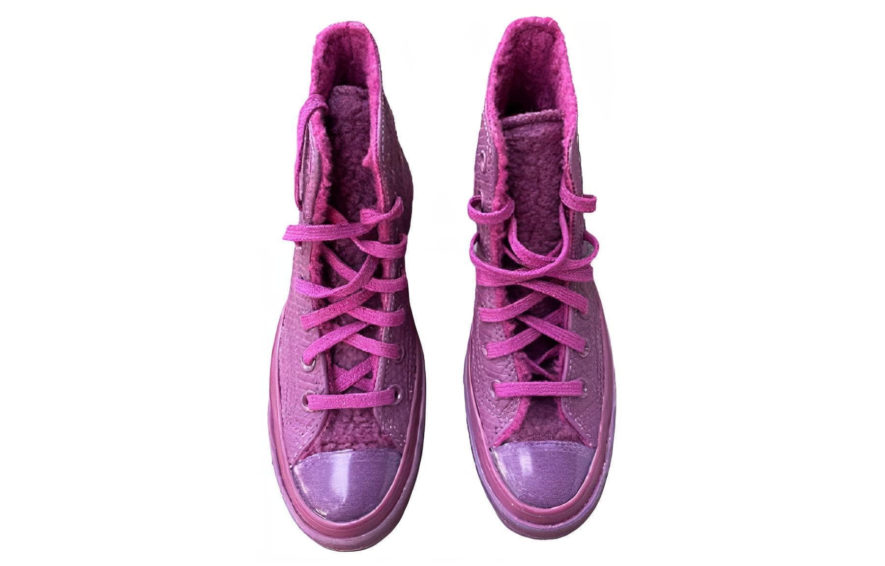 Кеды Converse 1970s Кожа коровы с утеплителем зимние ботинки Хай-топы Кеды Женский Ягодно-фиолетовый - изображение 3