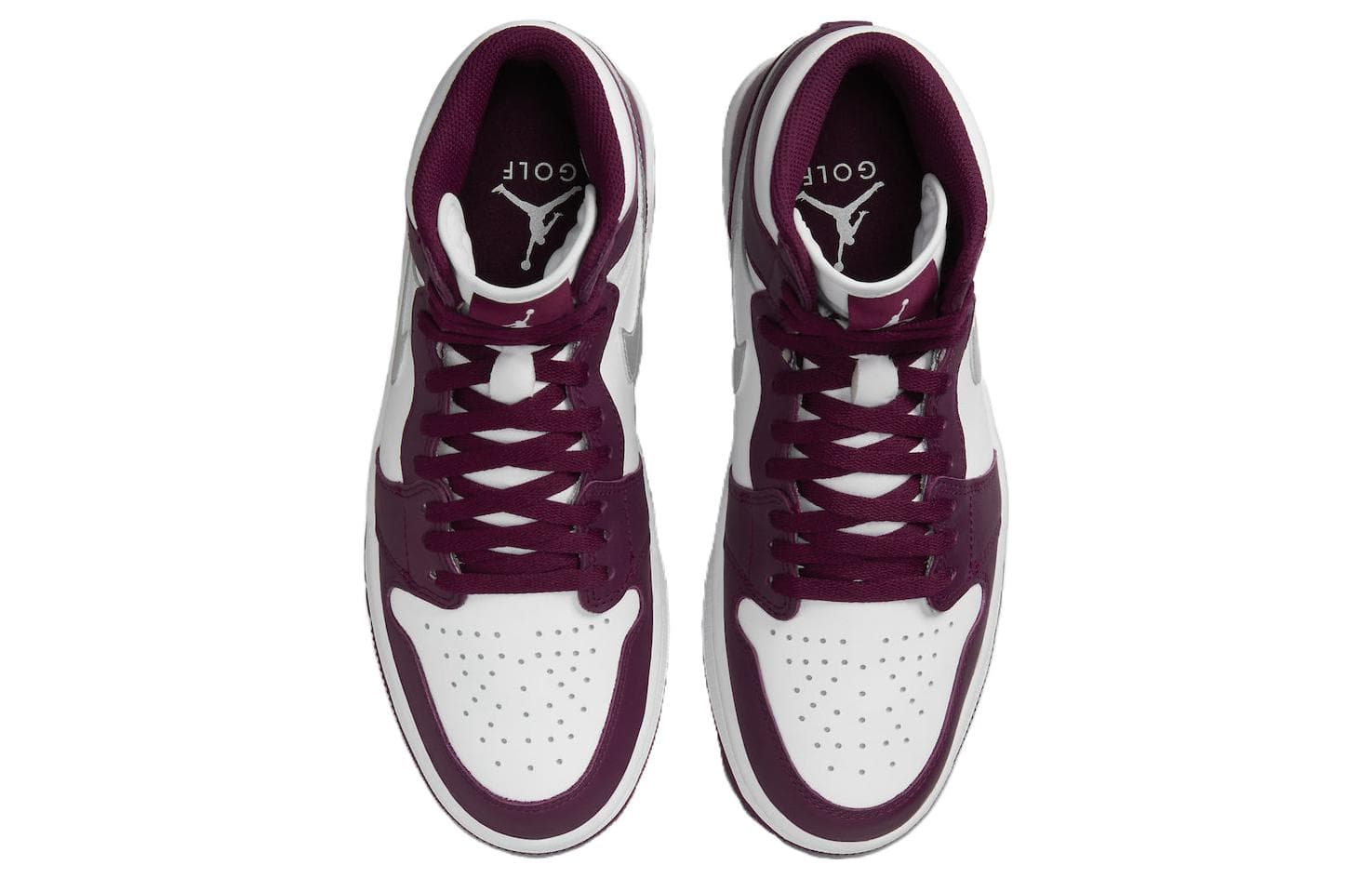 Ретро баскетбольные кроссовки Jordan Air Jordan 1 High Golf "Bordeaux" - изображение 4