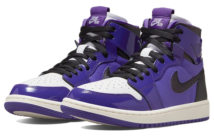 Ретро баскетбольные кроссовки Jordan Air Jordan 1 High Zoom Air CMFT "Purple Patent" - изображение 3