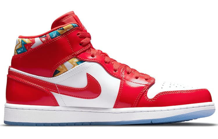 Ретро баскетбольные кроссовки Jordan Mid Retro Basketball Red White - изображение 2