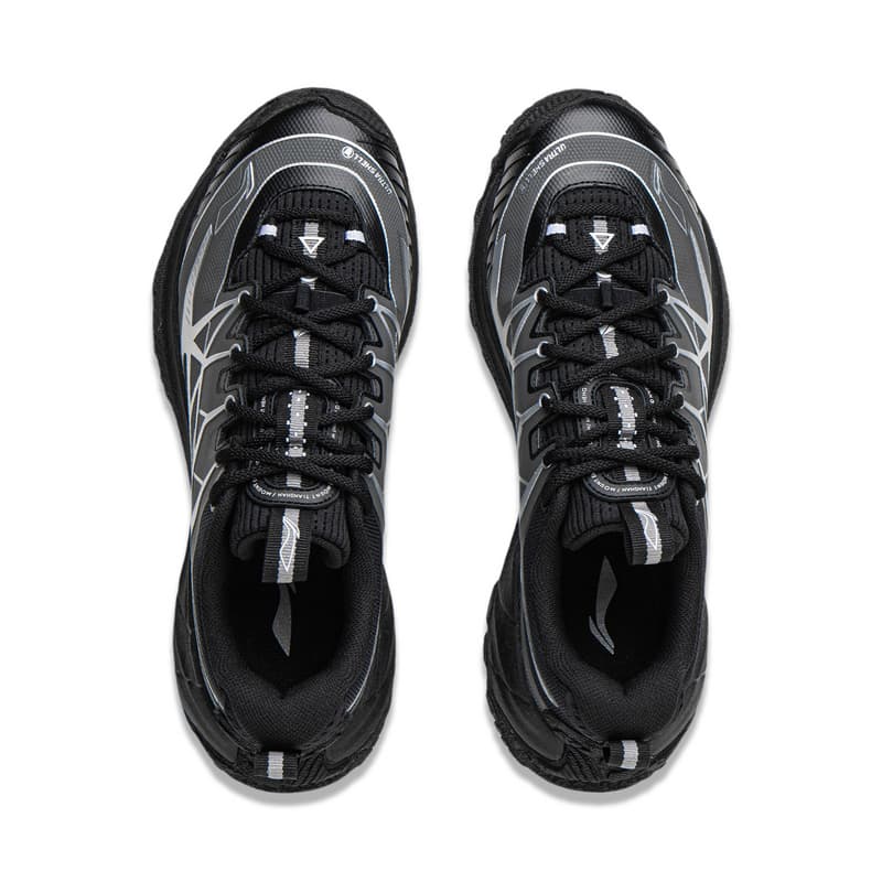 Кроссовки Li-Ning CF Su Yijie 2,0 TPU Удобная походная обувь унисекс низкой высоты с амортизацией, черно-серебристый - изображение 1