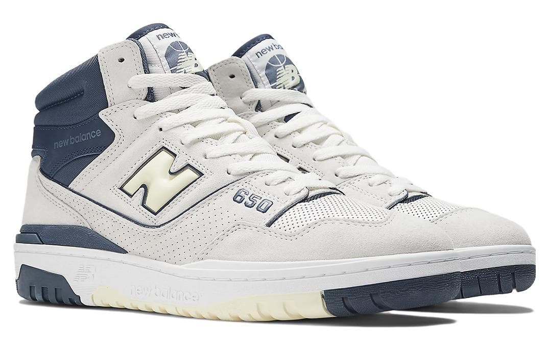 Ретро баскетбольные кроссовки New Balance 650 White Blue - изображение 3