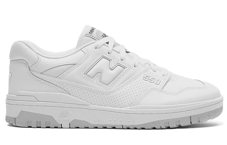 Ретро баскетбольные кроссовки New Balance 550 White Grey - изображение 2