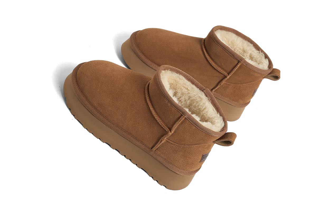 Ботинки зимние HUANQIU Snow Boots Brown - изображение 4