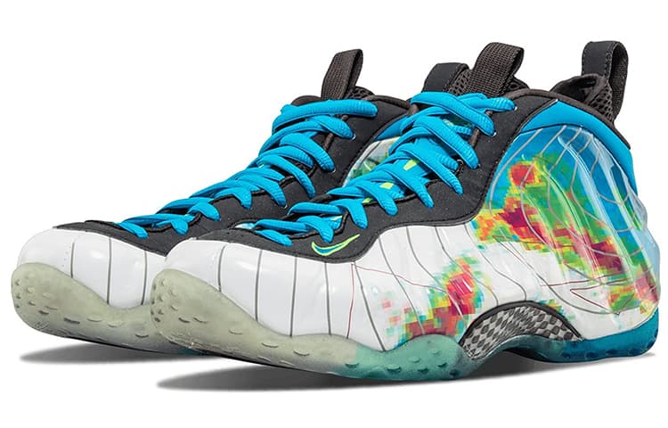 Ретро баскетбольные кроссовки Nike Foamposite One Weatherman - изображение 4