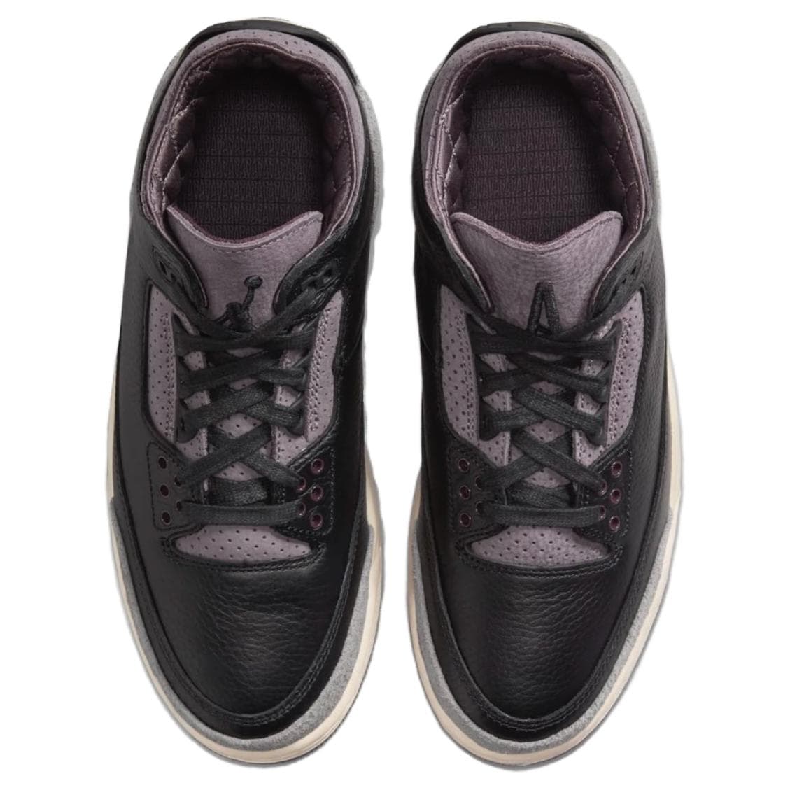 Ретро баскетбольные кроссовки A Ma Maniere x Air Jordan 3 "Black" - изображение 4