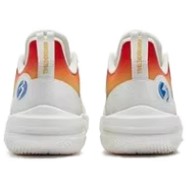Кроссовки для баскетбола 361° Противоскользящие Износостойкие Низкие Баскетбольные Кроссовки Мужские Белые Красные - изображение 3