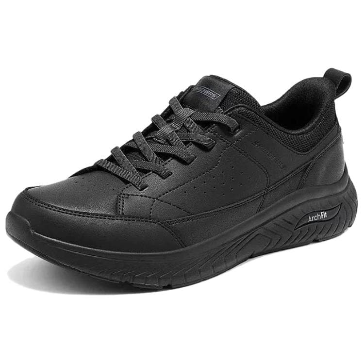 Skechers Повседневный Slip On Обувь Повседневные кожаные туфли Мужской Черный - изображение 2