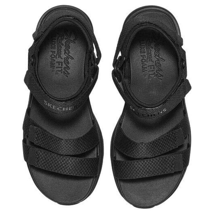 Шлёпанцы Skechers Modern Comfort one Шнуровка Сандалии Женские Черный - изображение 4