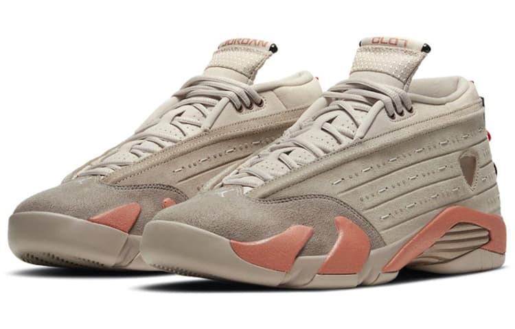 Ретро баскетбольные кроссовки CLOT x Air Jordan 14 Low SP "Terracotta" - изображение 3
