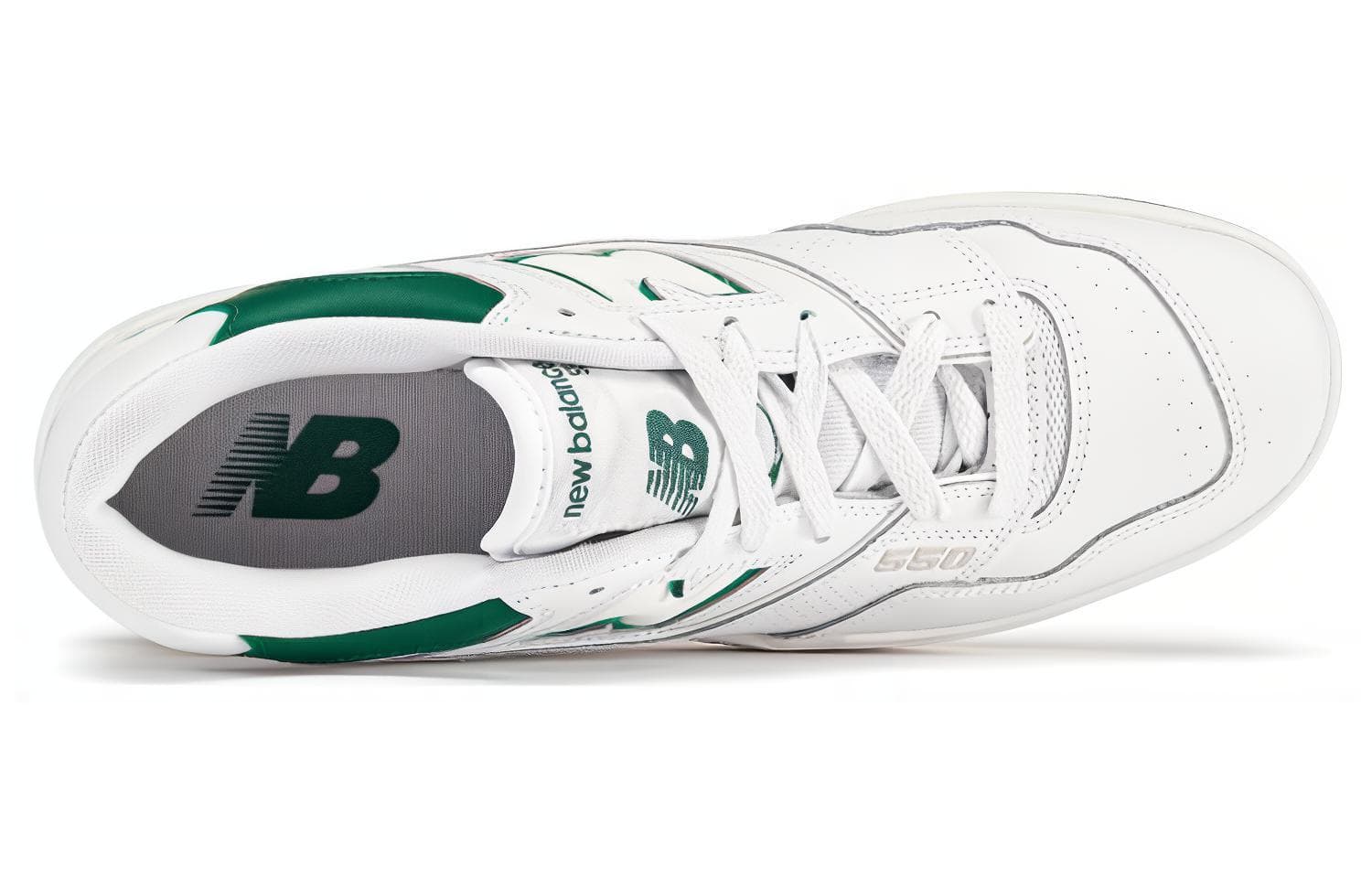 Ретро баскетбольные кроссовки New Balance 550 White Green - изображение 3