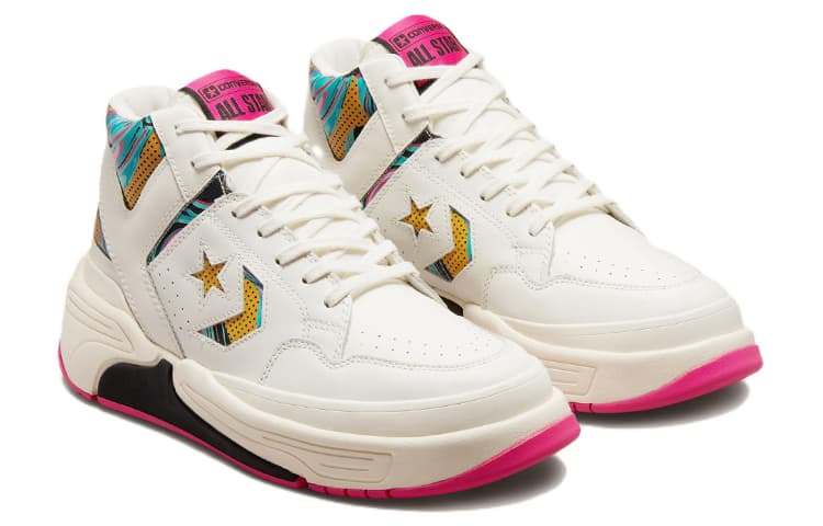 Ретро баскетбольные кроссовки Converse Weapon CX High White Pink - изображение 3