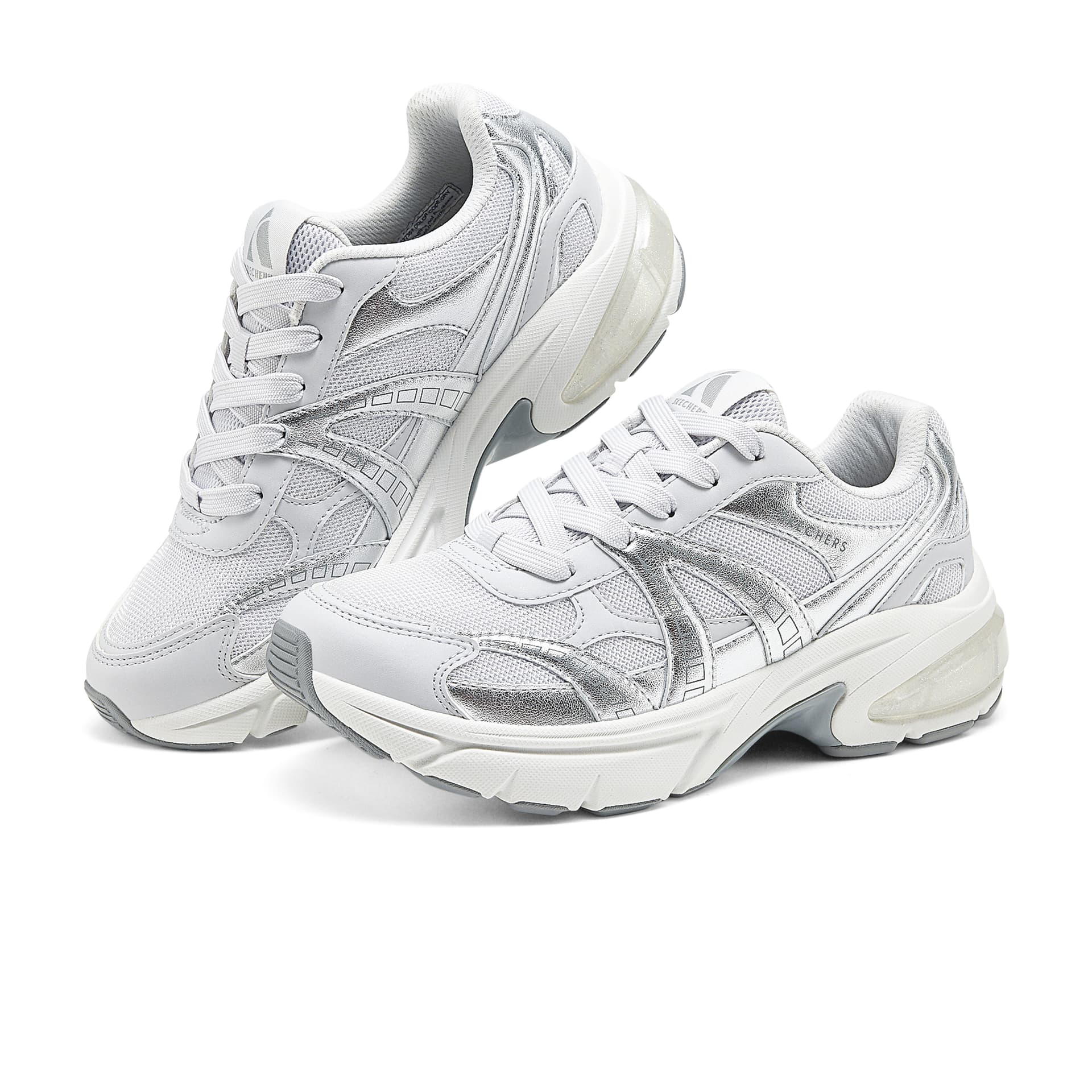 Кроссовки Skechers Shadow Low Top массивные кроссовки женские серо-серебристые - изображение 5