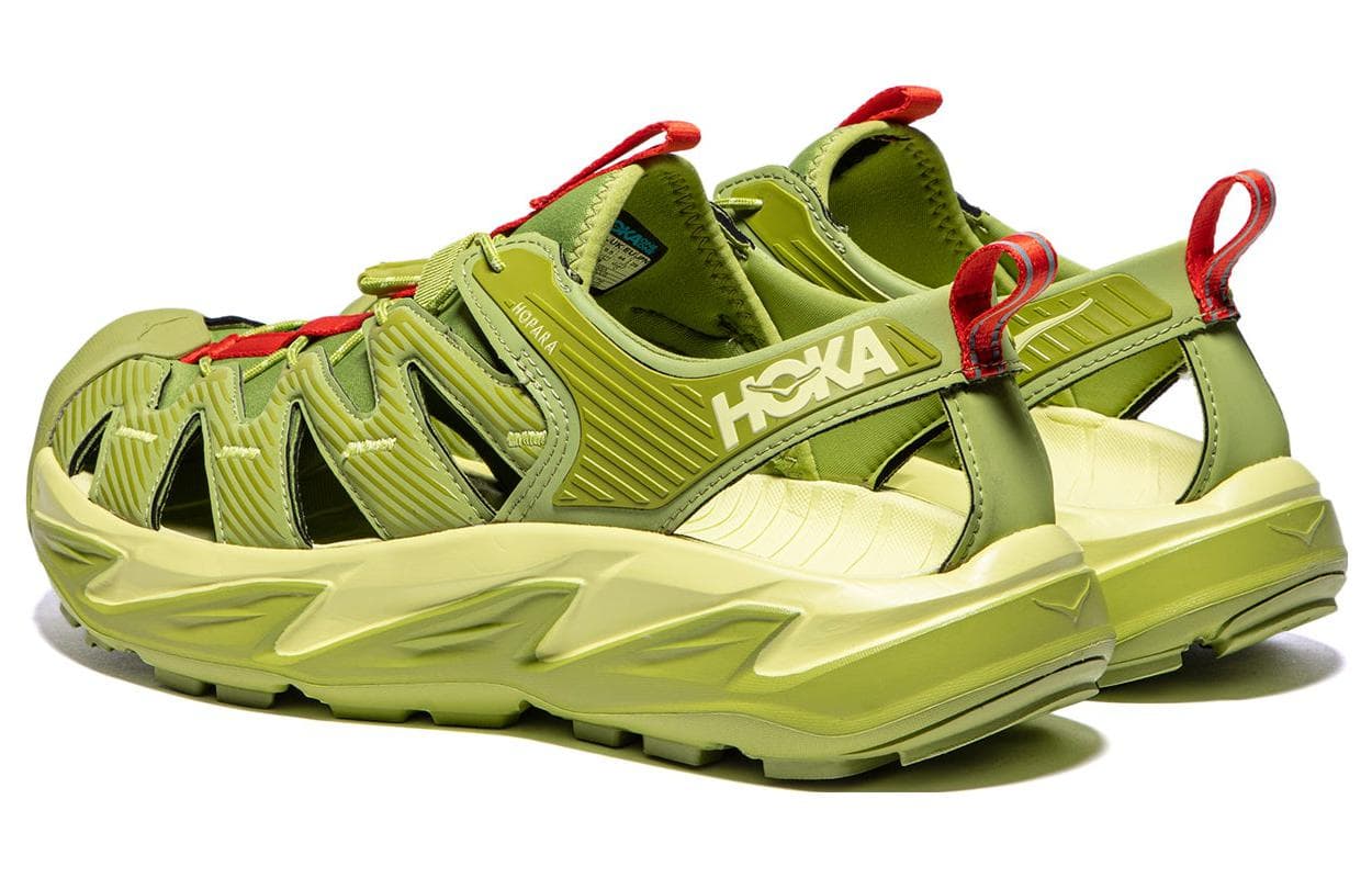 Сандалии HOKA ONE ONE Hopara OG Hopara Противоскользящая Износостойкая Дышащая Обувь для водных видов спорта Унисекс Зеленая - изображение 4