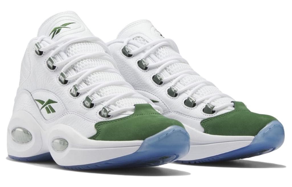 Ретро баскетбольные кроссовки Reebok Question White Green - изображение 2