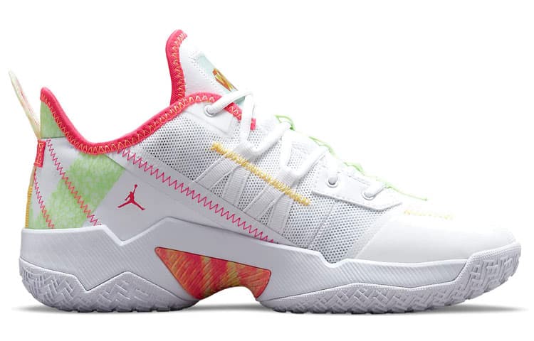 Ретро баскетбольные кроссовки Jordan One Take 2 PF White Orange - изображение 2