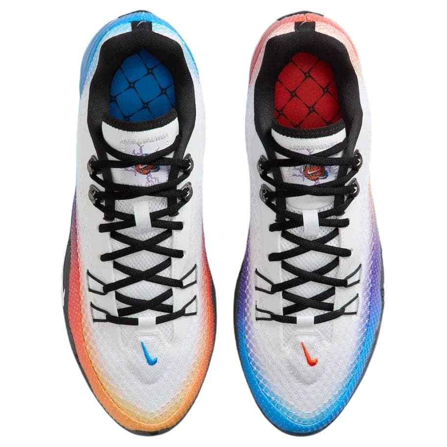 Кроссовки для баскетбола Nike S.T. Flare Устойчивые к истиранию Дышащие Низкие Баскетбольные Кроссовки Мужские Белые Синие и Оранжевые - изображение 4