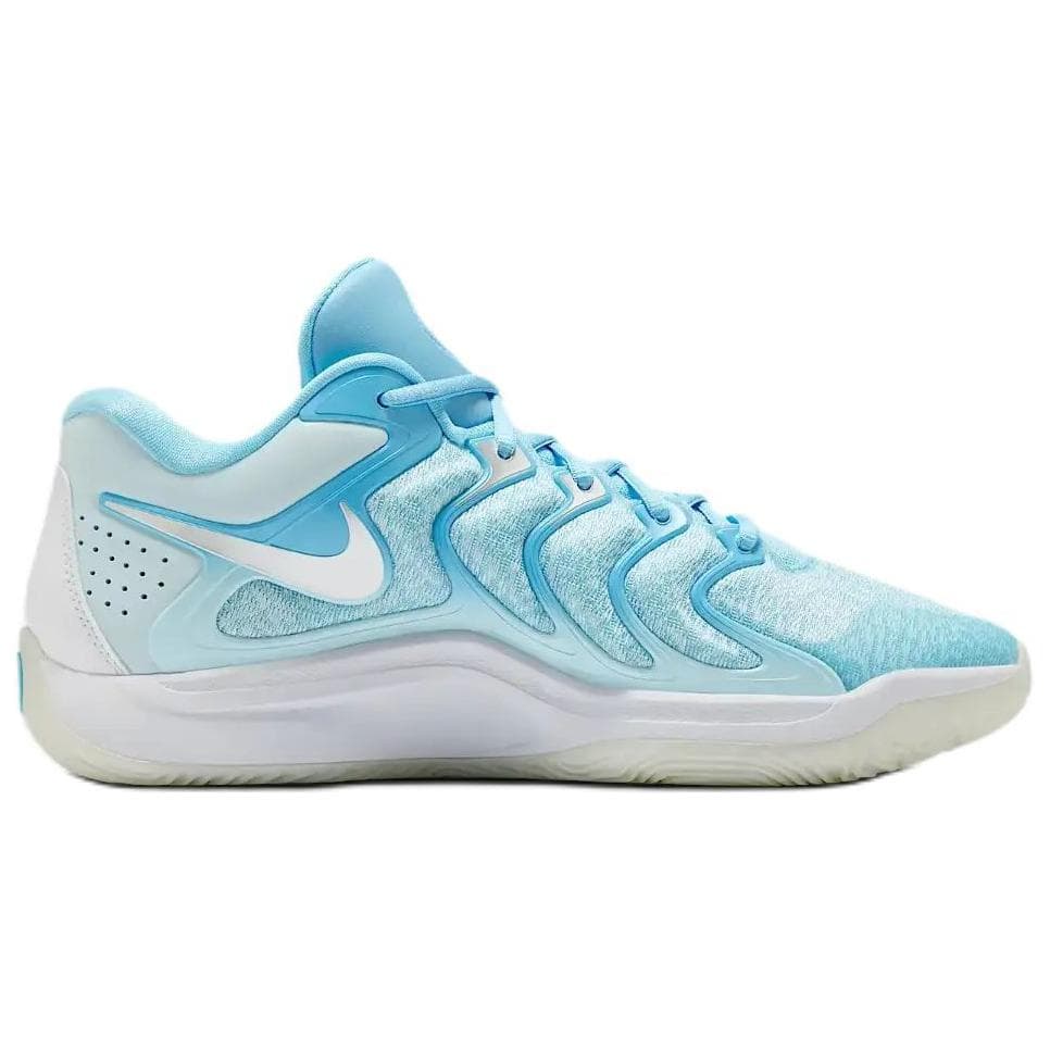Кроссовки для баскетбола Nike KD 17 Противоскользящие Устойчивые к истиранию Низкие Баскетбольные кроссовки Мужские Синие - изображение 2