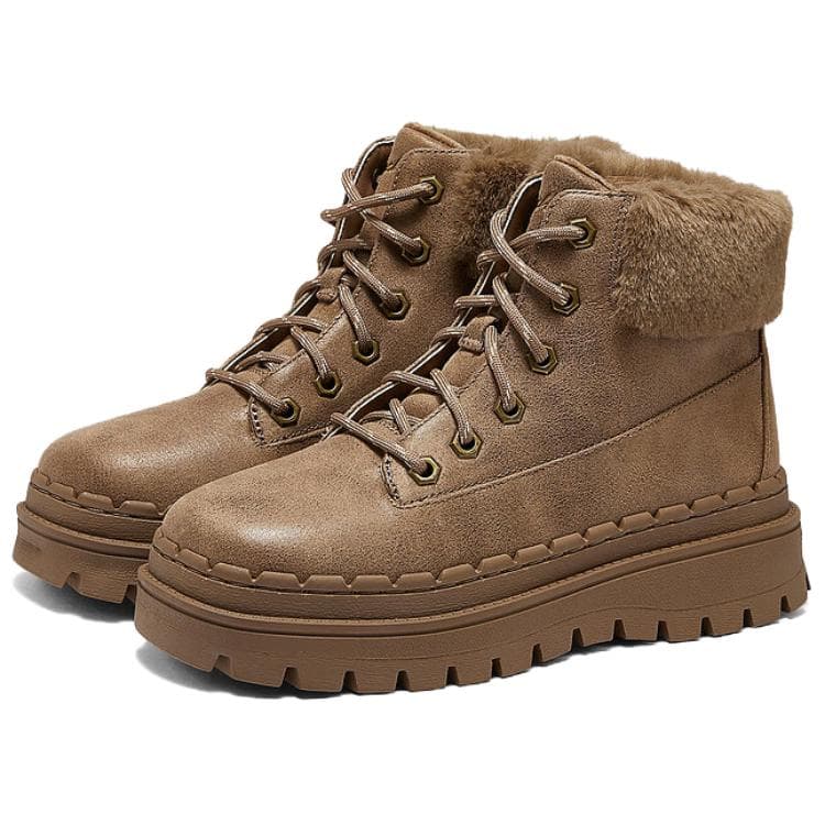 Ботинки зимние Skechers Modern Comfort Короткие Сноубутсы Женские Каштановые - изображение 3
