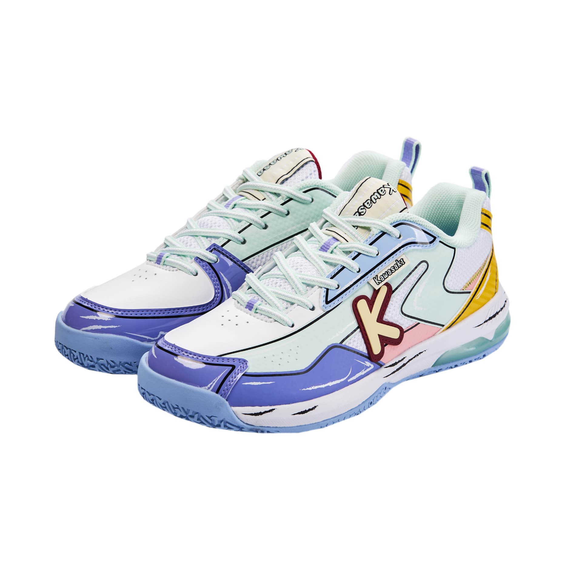 Кроссовки для бадминтона Kawasaki SpongeBob Professional Badminton Shoes Deep Sea Blue - изображение 3