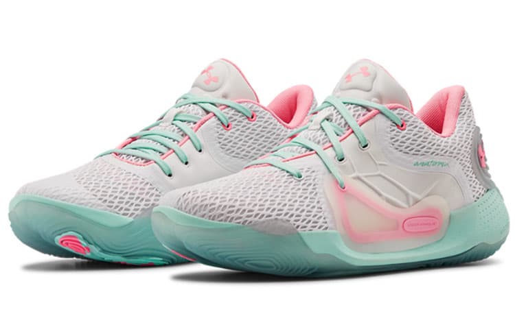Кроссовки для баскетбола Under Armour Spawn 2 White Pink Green - изображение 3