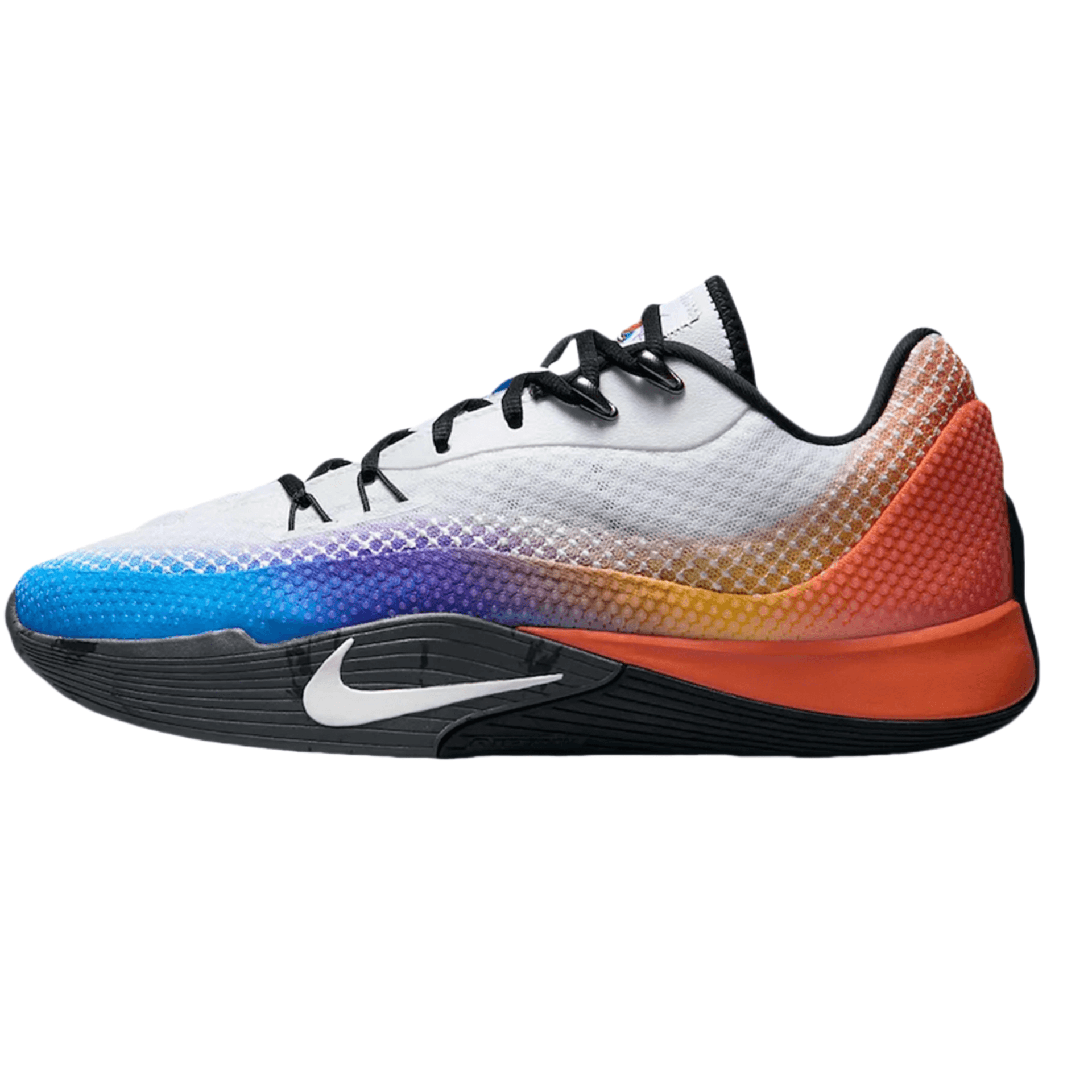 Кроссовки для баскетбола Nike S.T. Flare Устойчивые к истиранию Дышащие Низкие Баскетбольные Кроссовки Мужские Белые Синие и Оранжевые - изображение 1
