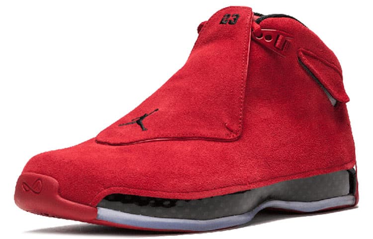 Ретро баскетбольные кроссовки Jordan Air Jordan 18 Retro Red Suede - изображение 2