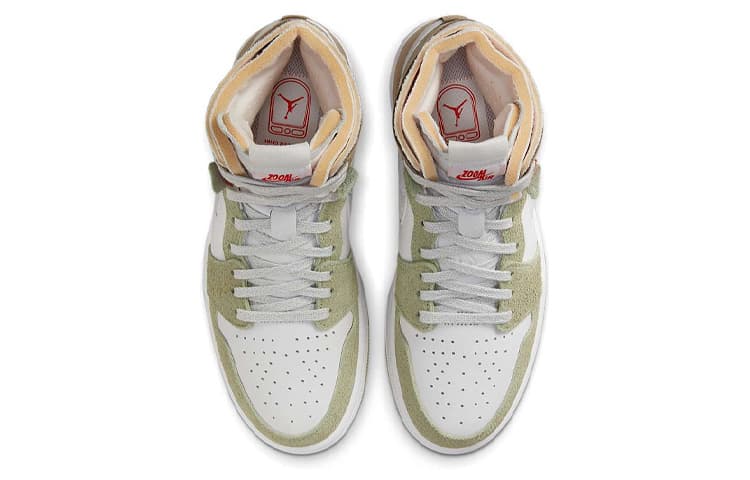 Ретро баскетбольные кроссовки Jordan Air Jordan 1 High Zoom Air CMFT "Olive Aura" — фото 4